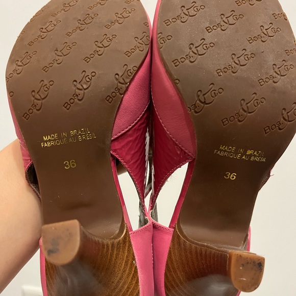 Bos. & Co. Pink strapy 2 inch heel pumps - Size 6 - Picture 3 of 5